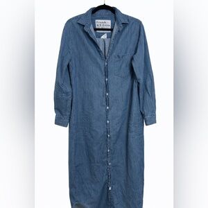 Frank & Eileen Blue Button-Up Shirt Dress